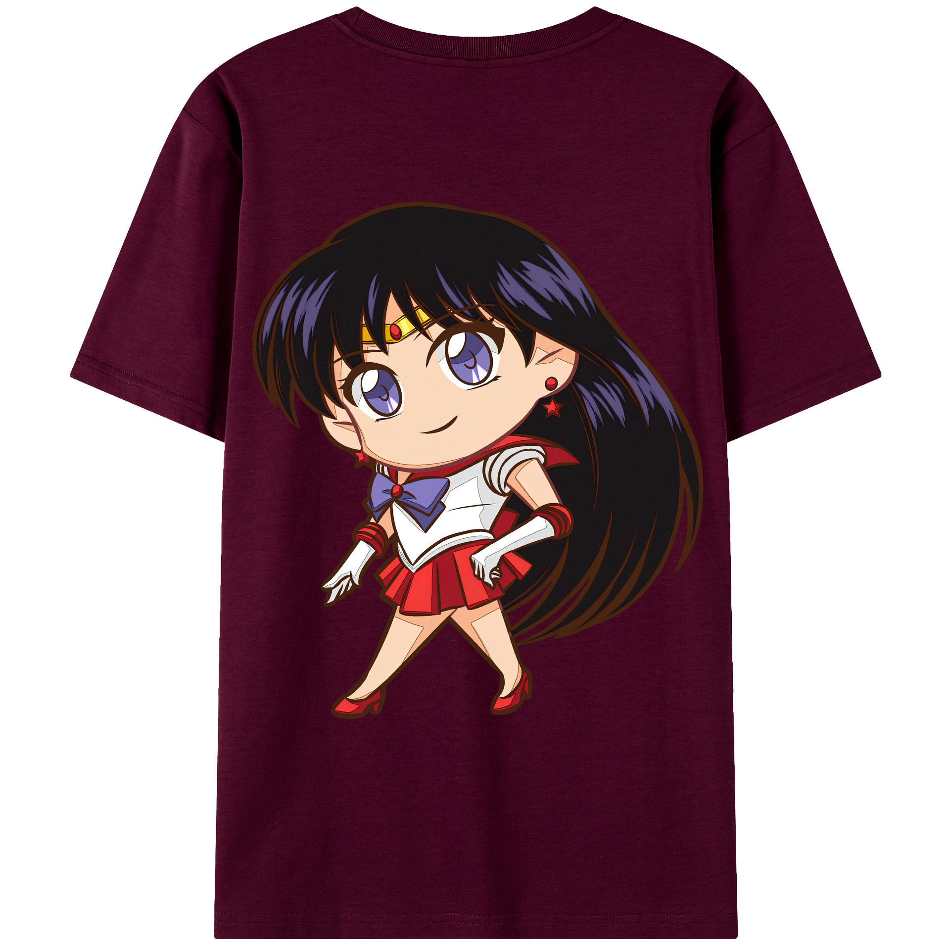 （画像用） 美少女戦士セーラームーン 火野レイ ひの レイ Sailor Moon Hino Rei （セーラーマーズ,Sailor Mars） レディース半袖Tシャツ(バックプリント)
